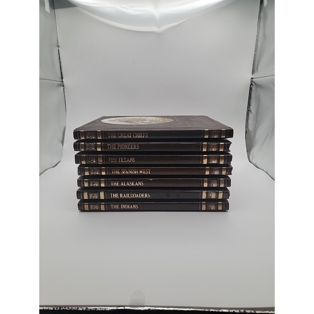 Time-Life Books The Old West Hardcover Set of 7 Faux Leather Frontier History GD